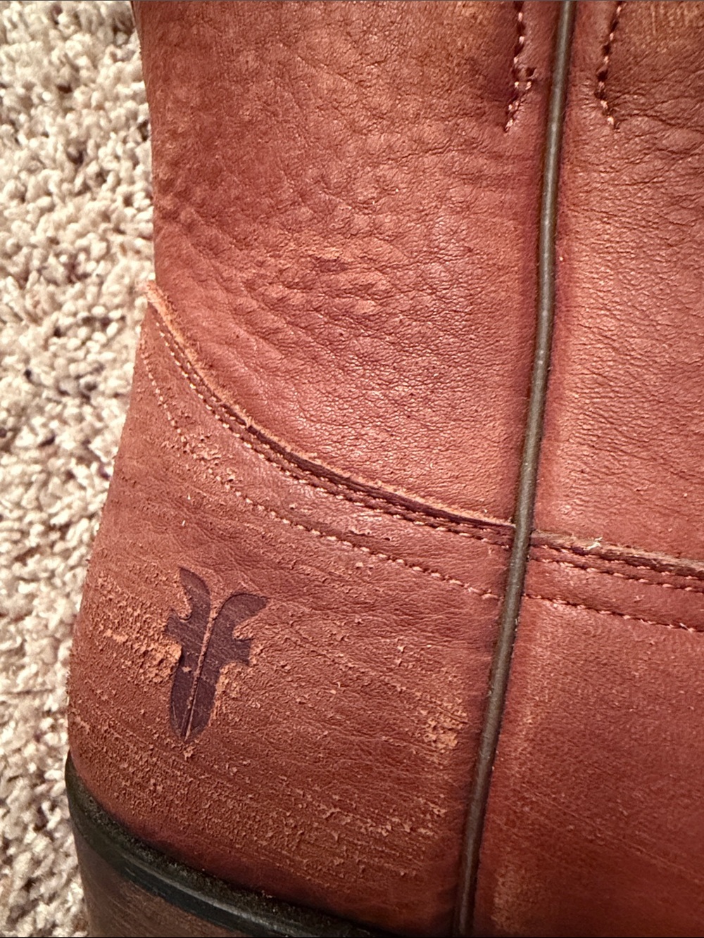 Vintage Classic Frye Women's Tan/Brown Leather Western Ankle Boots - Picture 4 of 10